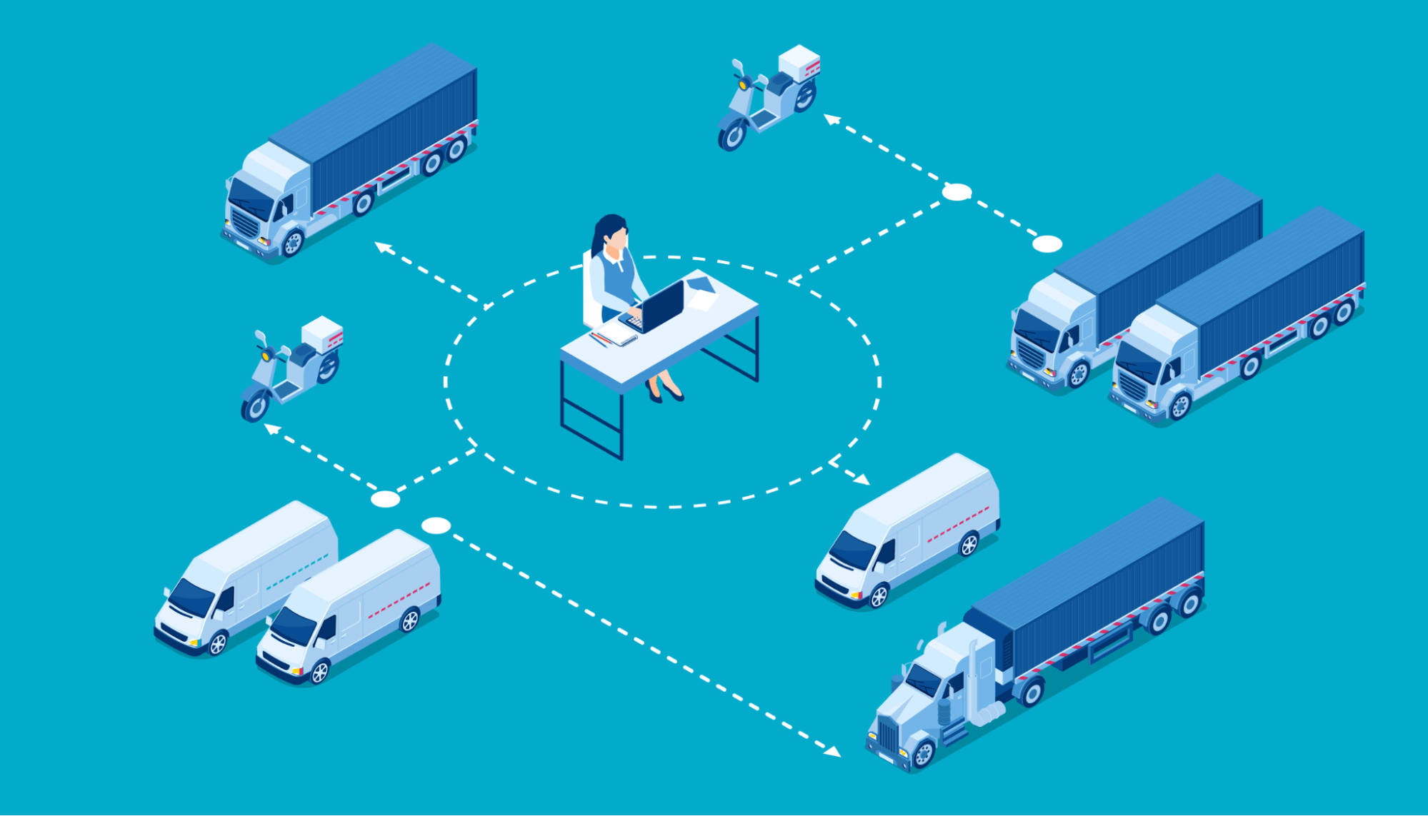 Diagram of how fleet management works