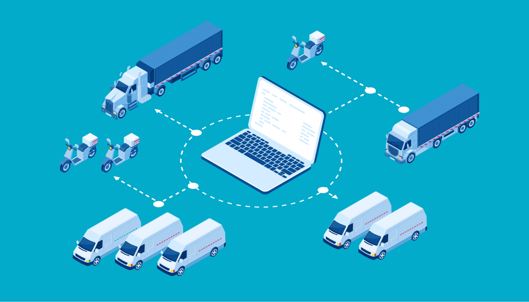 Illustration of fleet managenet software