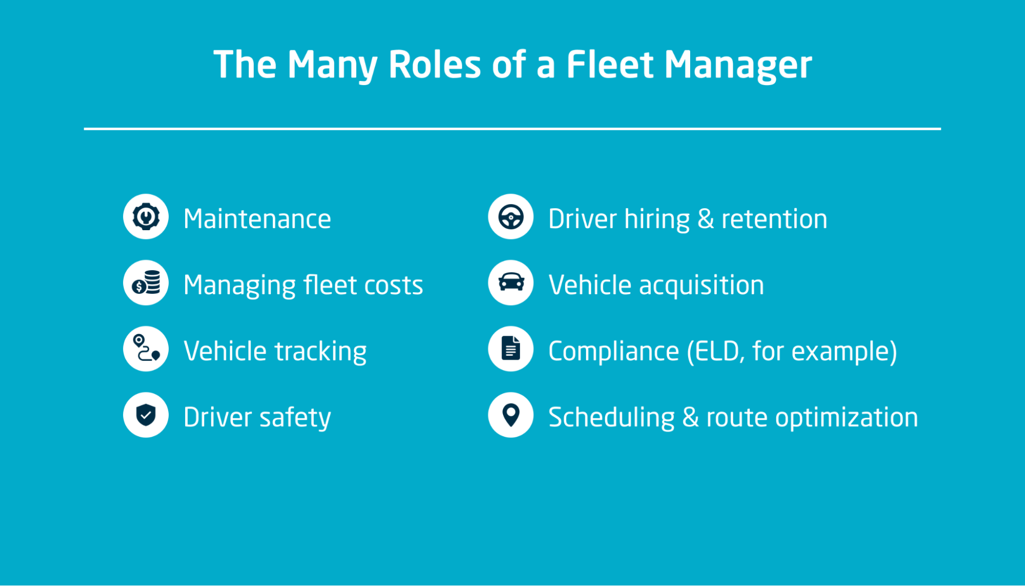 The many roles of a fleet manager