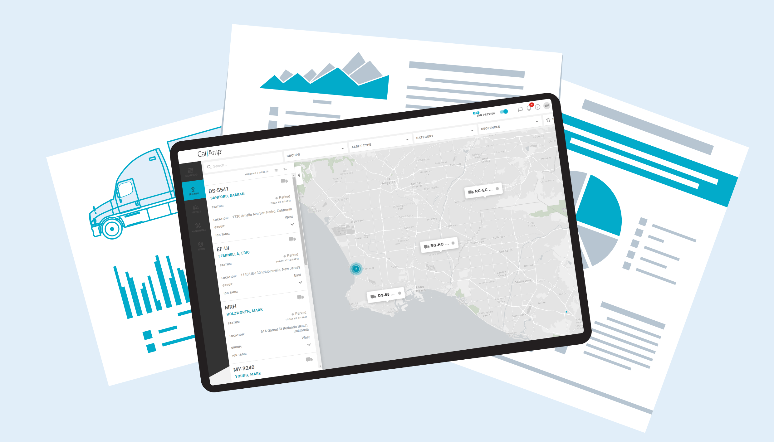 Managing a fleet of commercial trucks