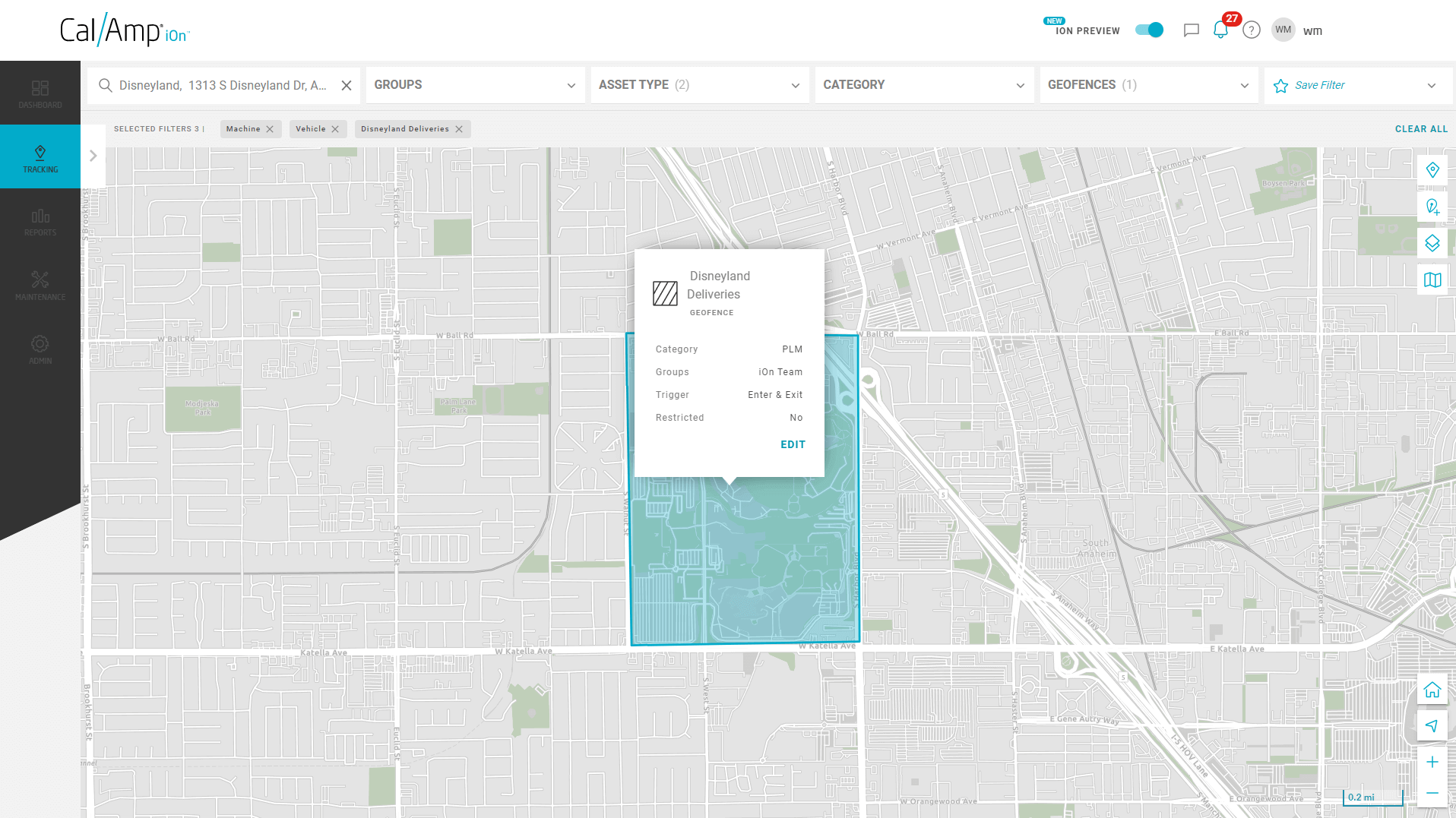 Using geofencing for fleet management