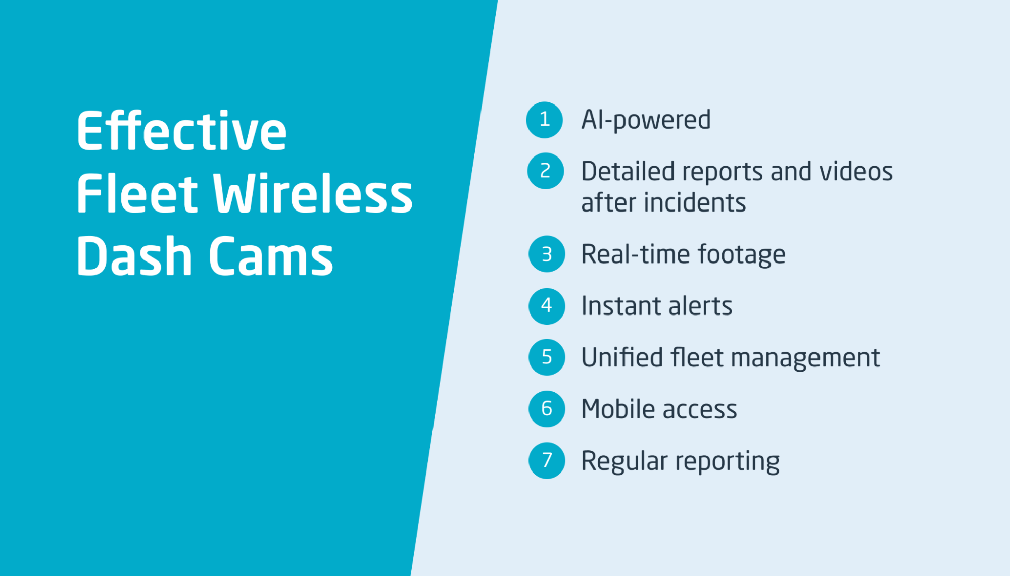7 key features of a wireless fleet dash cam