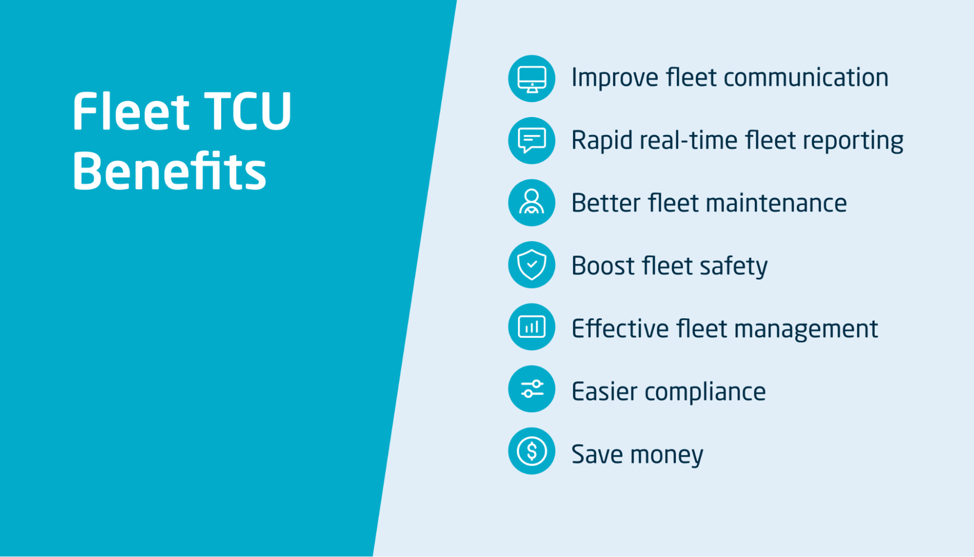 The advantages of using TCUs for fleets